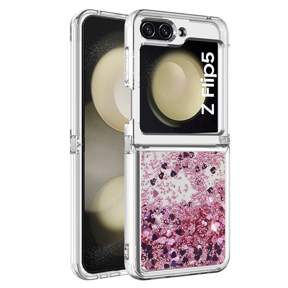 Cover Glitter Powder TPU Samsung Galaxy Z Flip 5 rosa