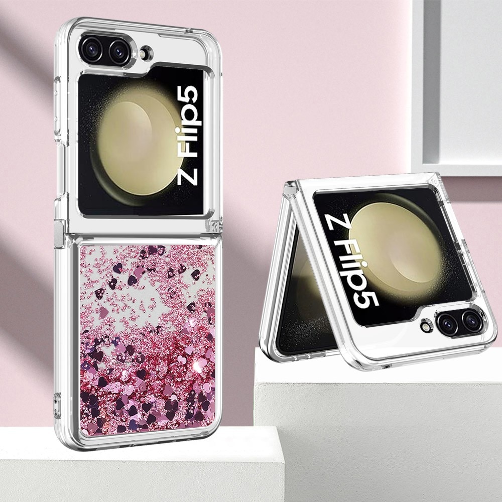 Cover Glitter Powder TPU Samsung Galaxy Z Flip 5 rosa