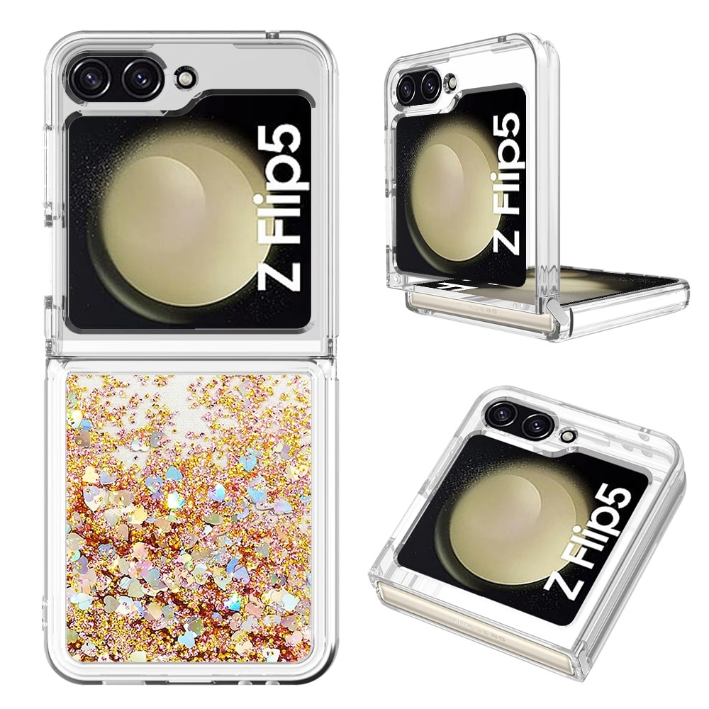 Cover Glitter Powder TPU Samsung Galaxy Z Flip 5 oro