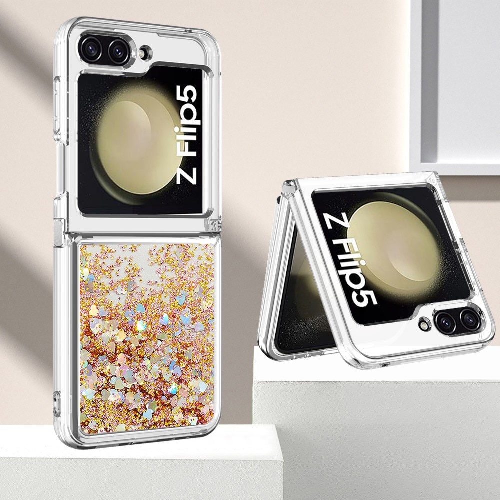 Cover Glitter Powder TPU Samsung Galaxy Z Flip 5 oro