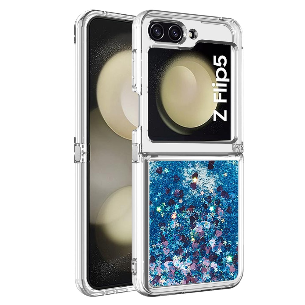 Cover Glitter Powder TPU Samsung Galaxy Z Flip 5 blu