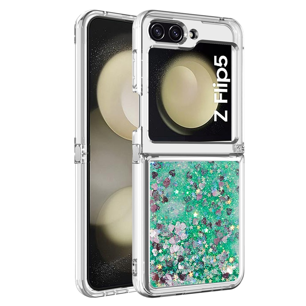 Cover Glitter Powder TPU Samsung Galaxy Z Flip 5 verde