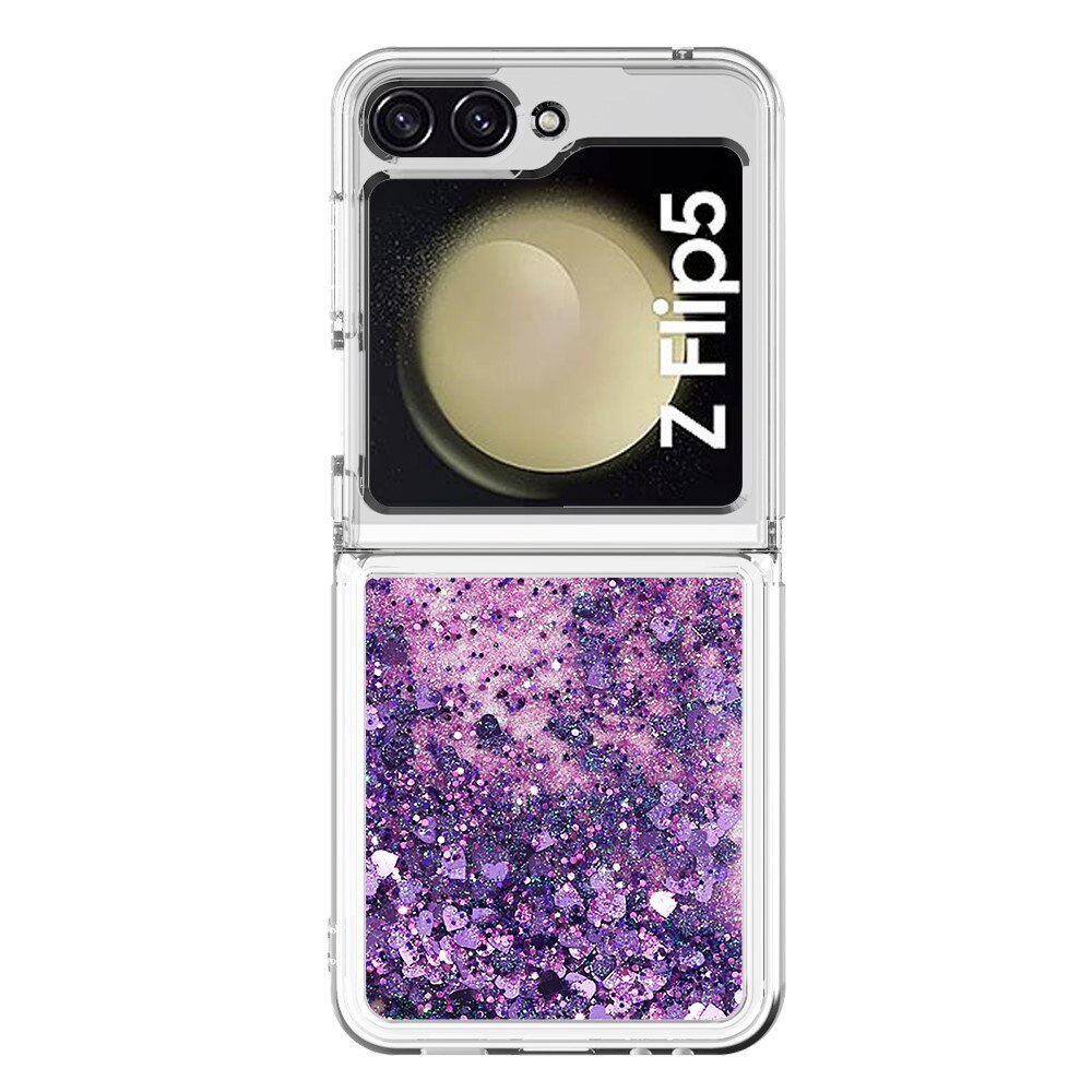 Cover Glitter Powder TPU Samsung Galaxy Z Flip 5 viola