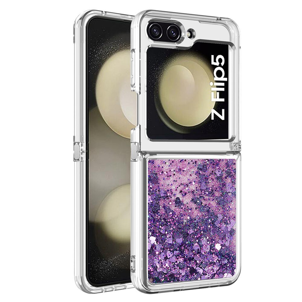 Cover Glitter Powder TPU Samsung Galaxy Z Flip 5 viola