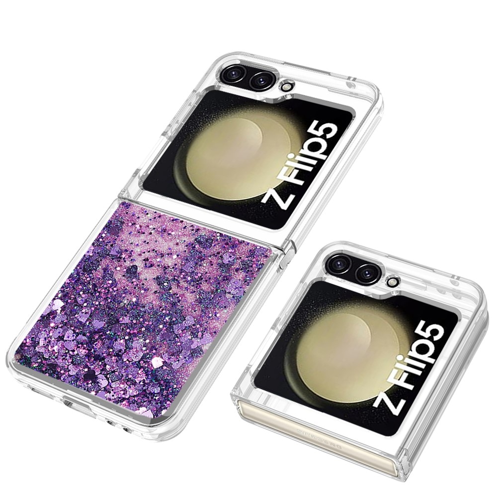 Cover Glitter Powder TPU Samsung Galaxy Z Flip 5 viola