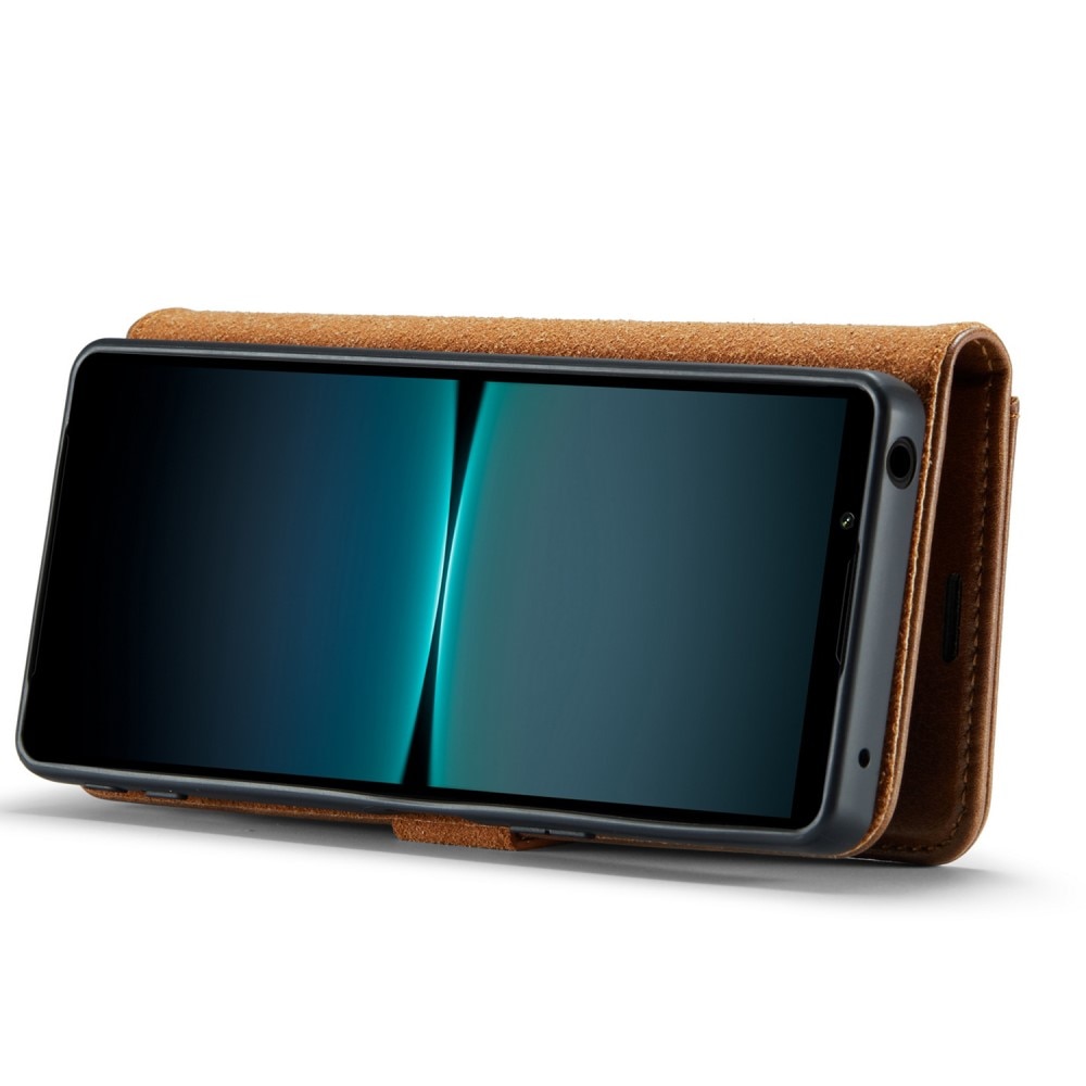 Cover portafoglio Magnet Wallet Sony Xperia 5 V Cognac