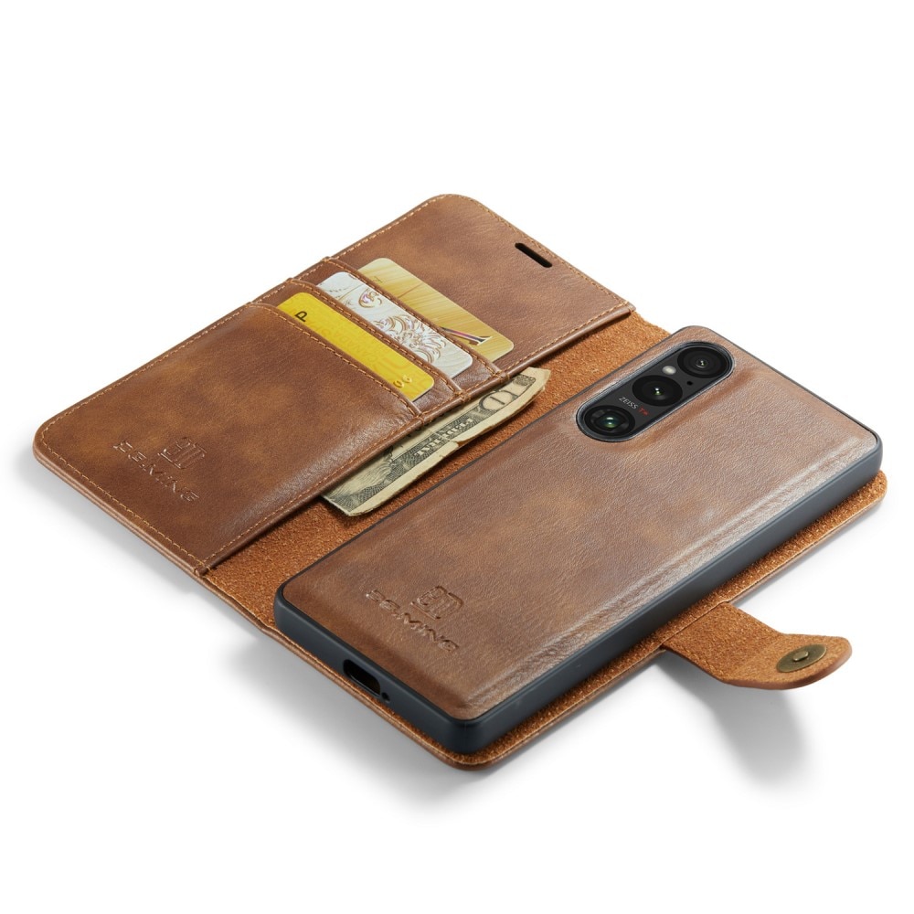 Cover portafoglio Magnet Wallet Sony Xperia 1 V Cognac