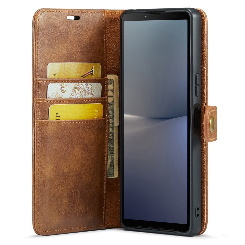 Cover portafoglio Magnet Wallet Sony Xperia 10 V Cognac