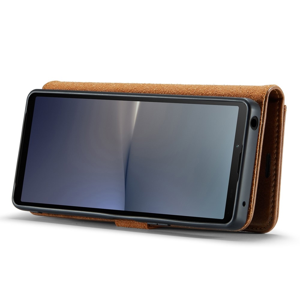 Cover portafoglio Magnet Wallet Sony Xperia 10 V Cognac