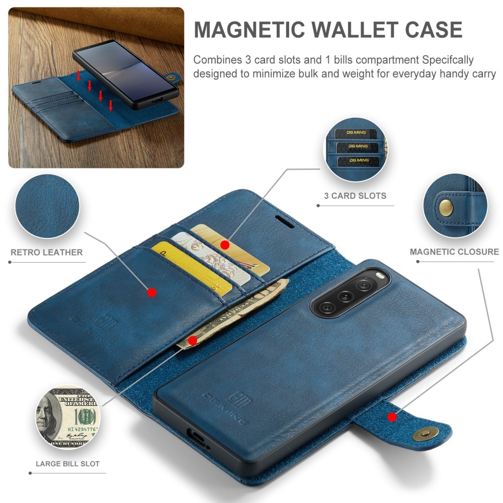 Cover portafoglio Magnet Wallet Sony Xperia 10 V Blue