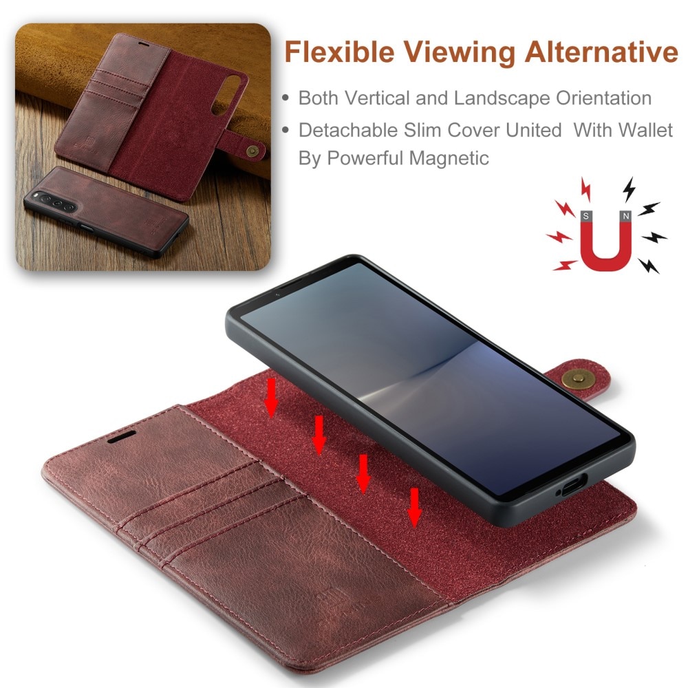 Cover portafoglio Magnet Wallet Sony Xperia 10 V Red