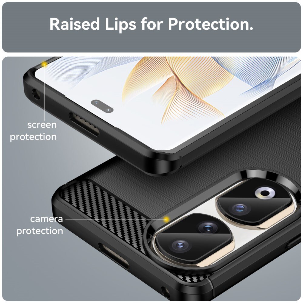 Cover TPU Brushed  Honor 90 Pro Nero