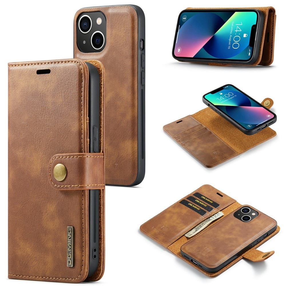 Cover portafoglio Magnet Wallet iPhone 15 Cognac