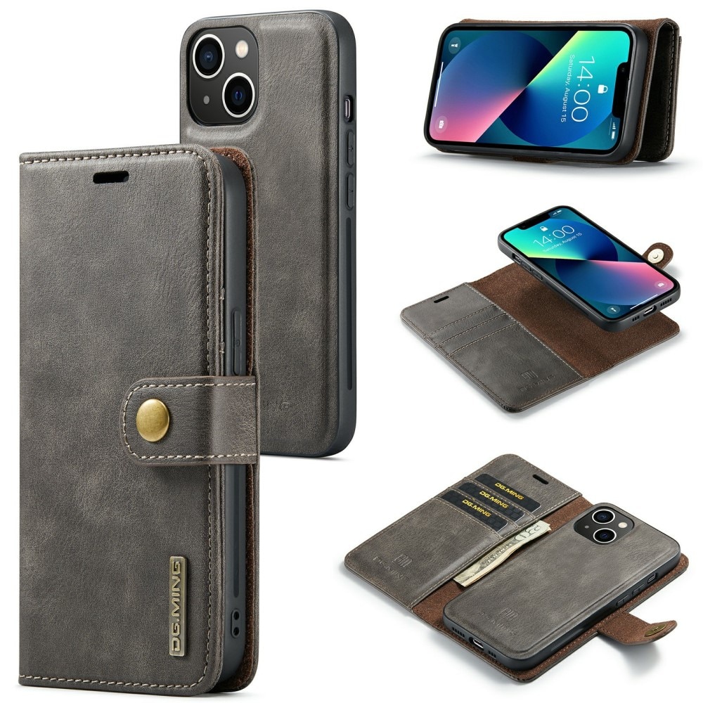 Cover portafoglio Magnet Wallet iPhone 15 Plus Brown