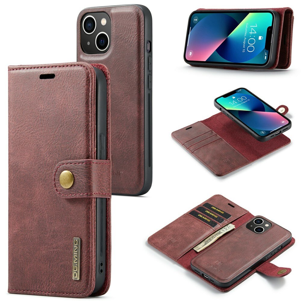 Cover portafoglio Magnet Wallet iPhone 15 Plus Rosso