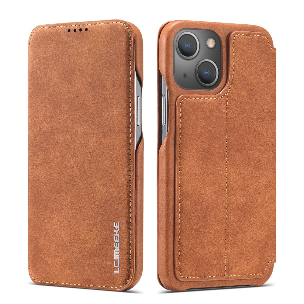 Custodie a portafoglio sottili iPhone 15 cognac