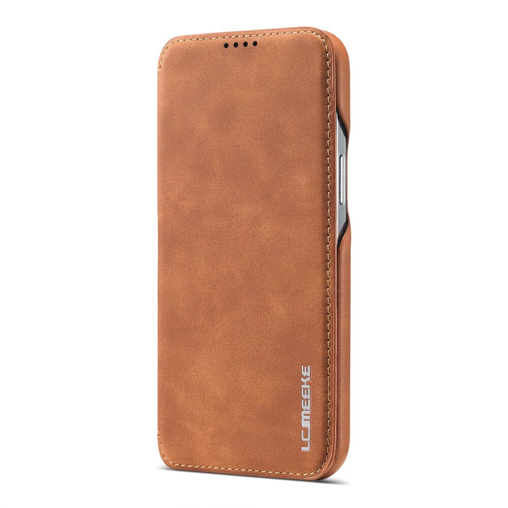 Custodie a portafoglio sottili iPhone 15 Plus cognac