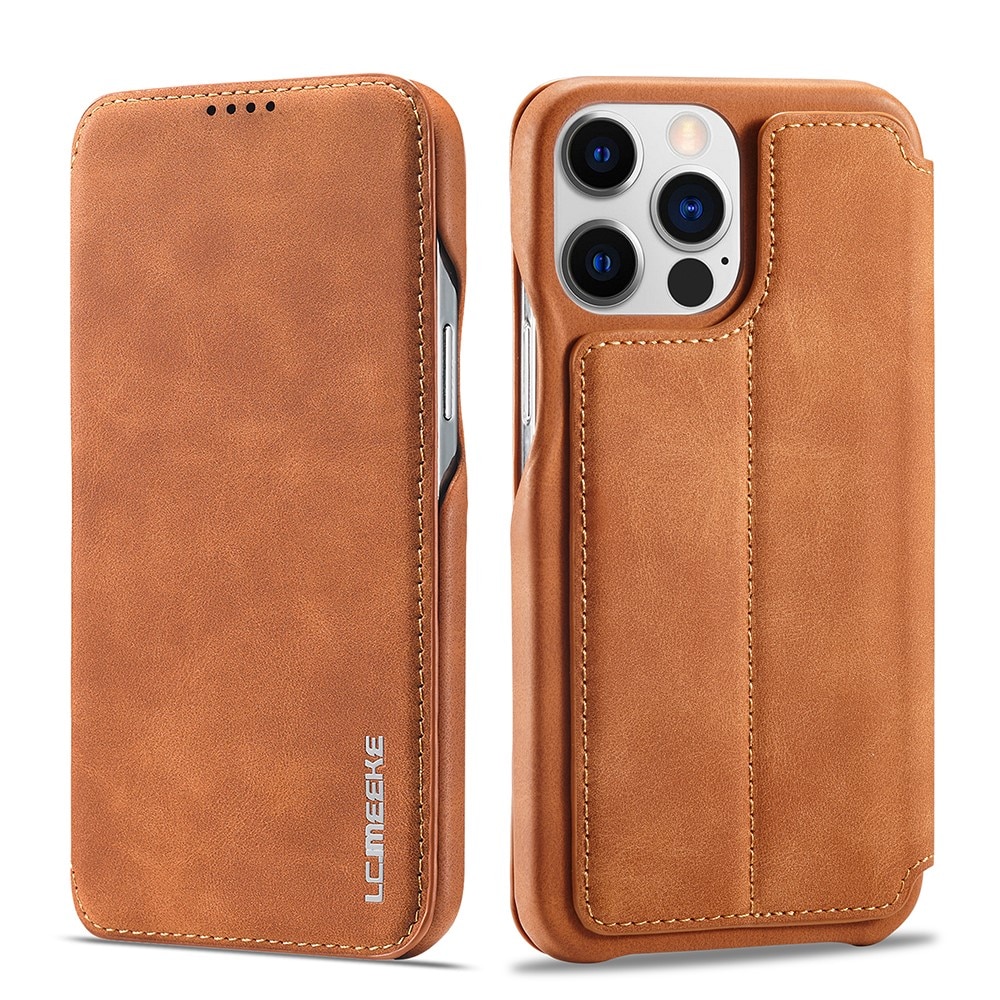 Custodie a portafoglio sottili iPhone 15 Pro cognac