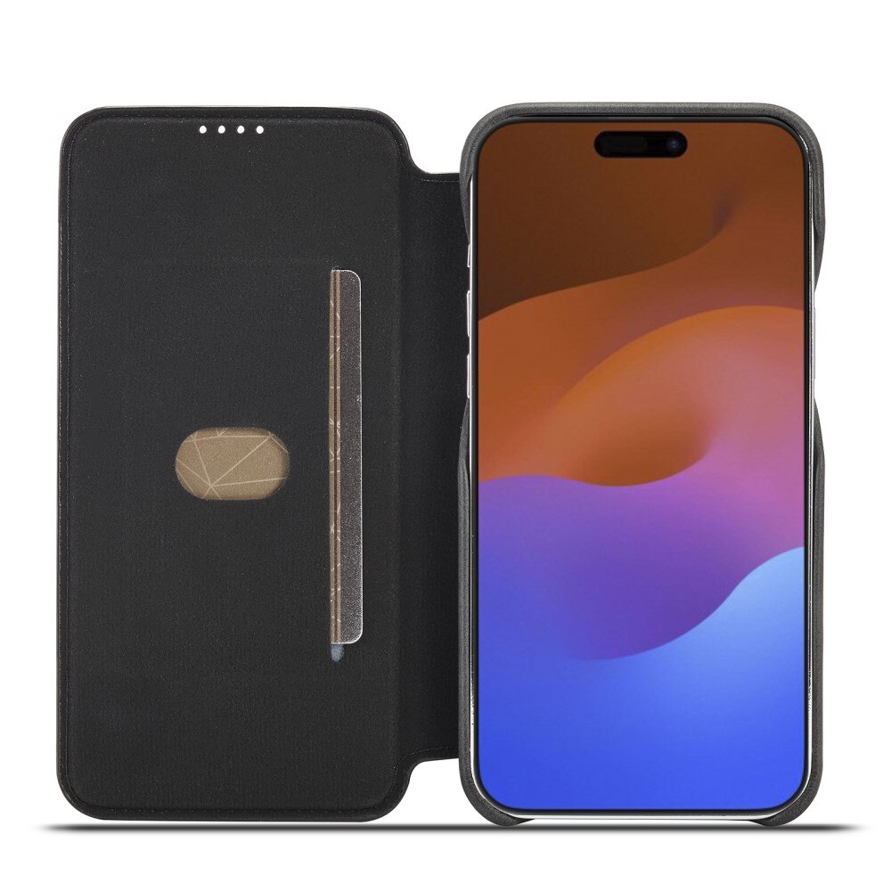 Custodie a portafoglio sottili iPhone 15 Pro nero