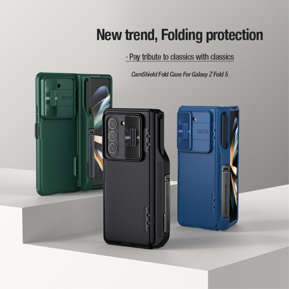 Cover CamShield Fold con S-Pen integrata Samsung Galaxy Z Fold 5, nero