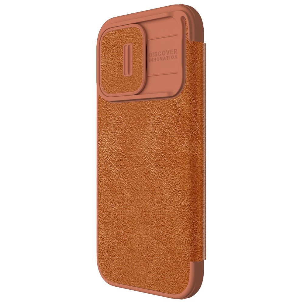 Cover Qin Pro CamShield iPhone 15 Pro Max Brown