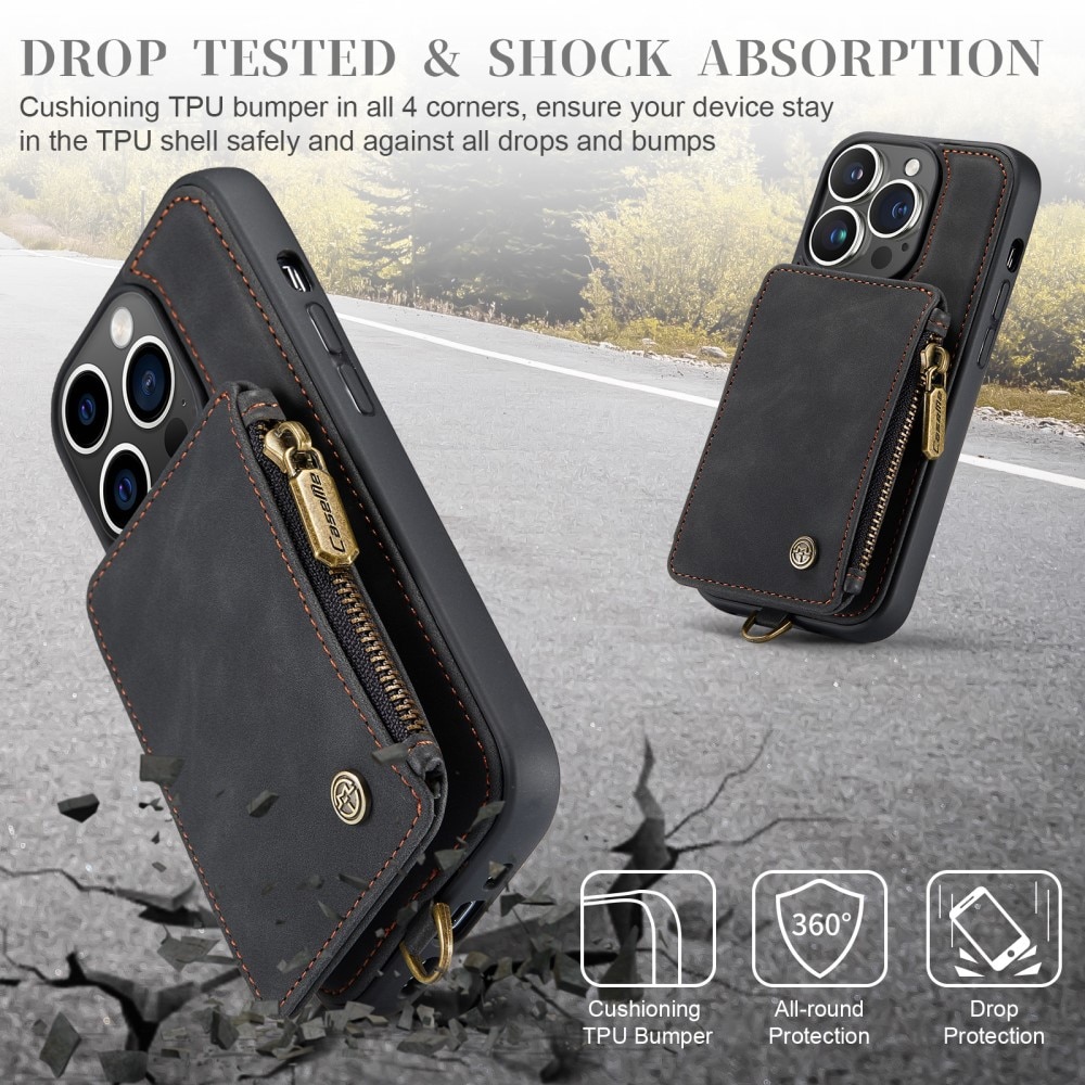 Cover Multi-Slot anti-RFID iPhone 15 Pro Max nero