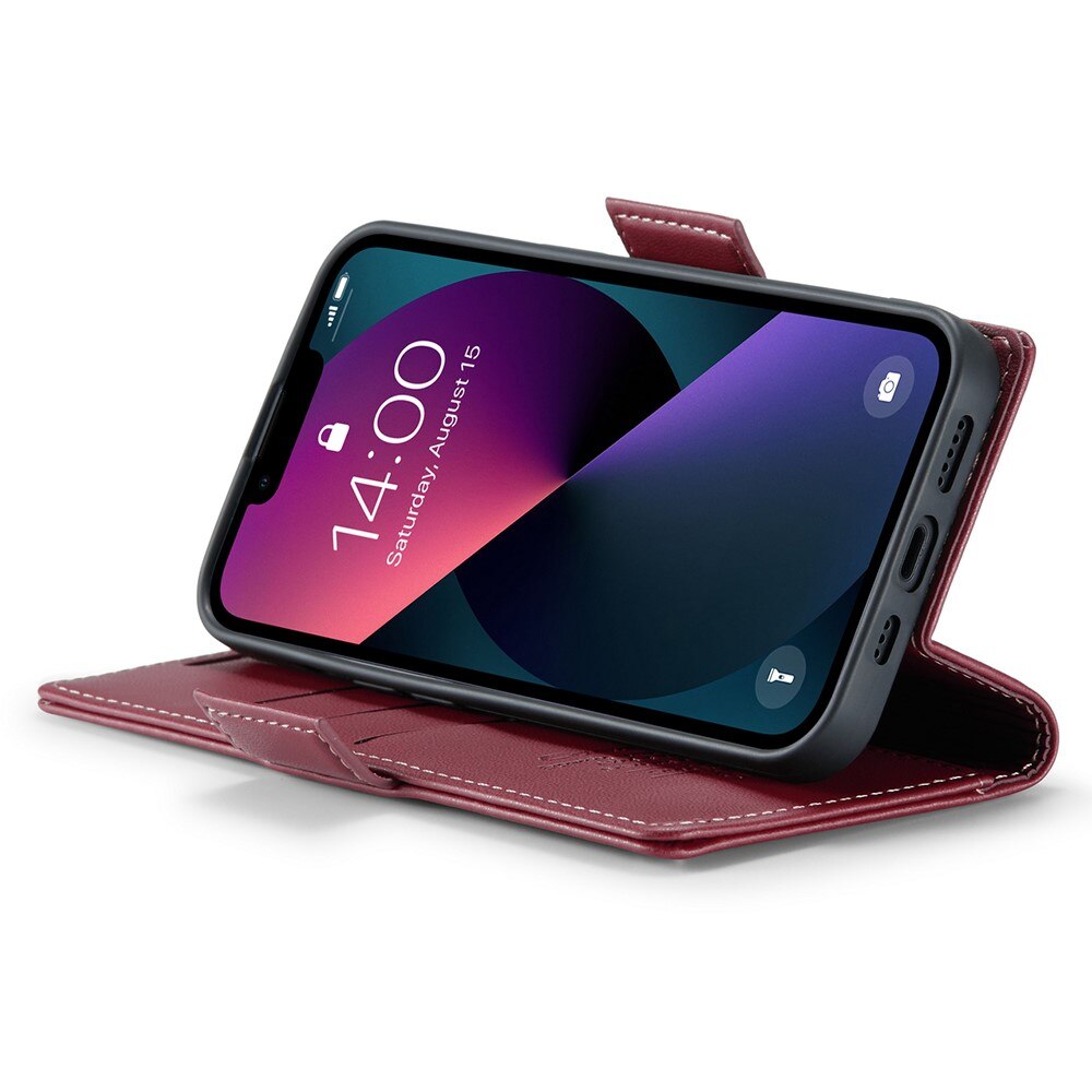 Custodie a portafoglio sottili anti-RFID iPhone 15 Rosso