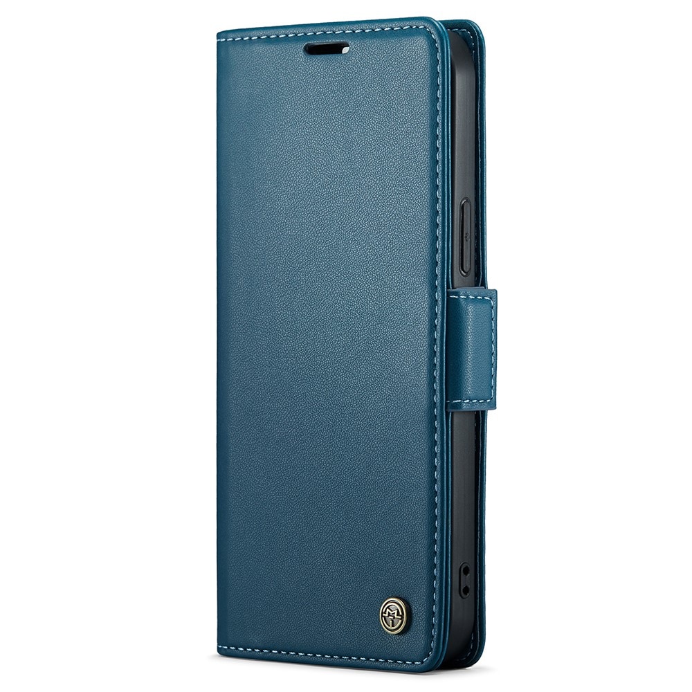 Custodie a portafoglio sottili anti-RFID iPhone 15 Pro Max blu