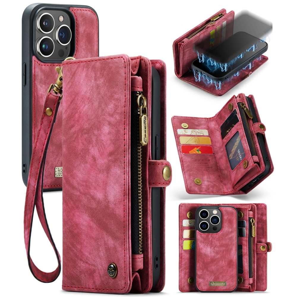 Cover portafoglio Multi-Slot iPhone 15 Pro Max rosso