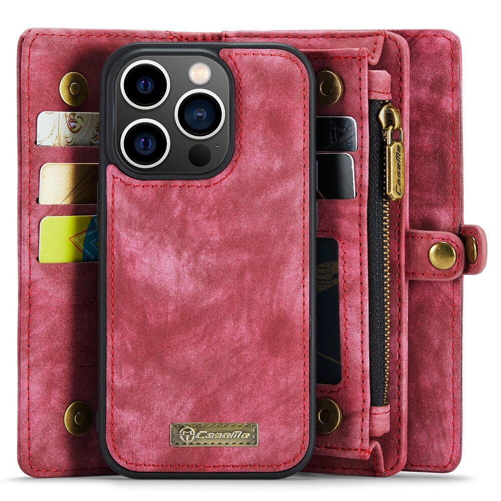 Cover portafoglio Multi-Slot iPhone 15 Pro Max Rosso