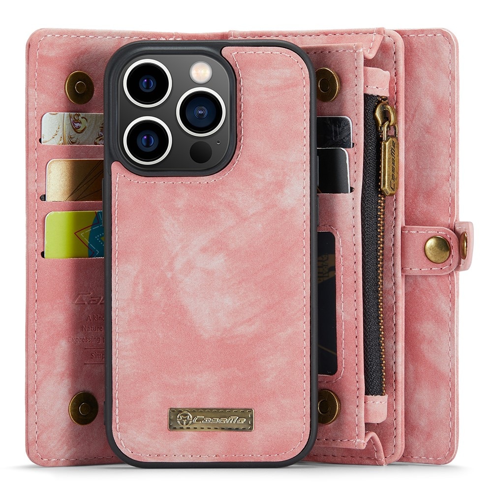 Cover portafoglio Multi-Slot iPhone 15 Pro Max rosa