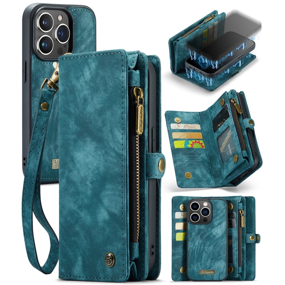 Cover portafoglio Multi-Slot iPhone 15 Pro Blu