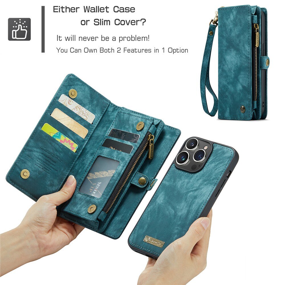 Cover portafoglio Multi-Slot iPhone 15 Pro Blu