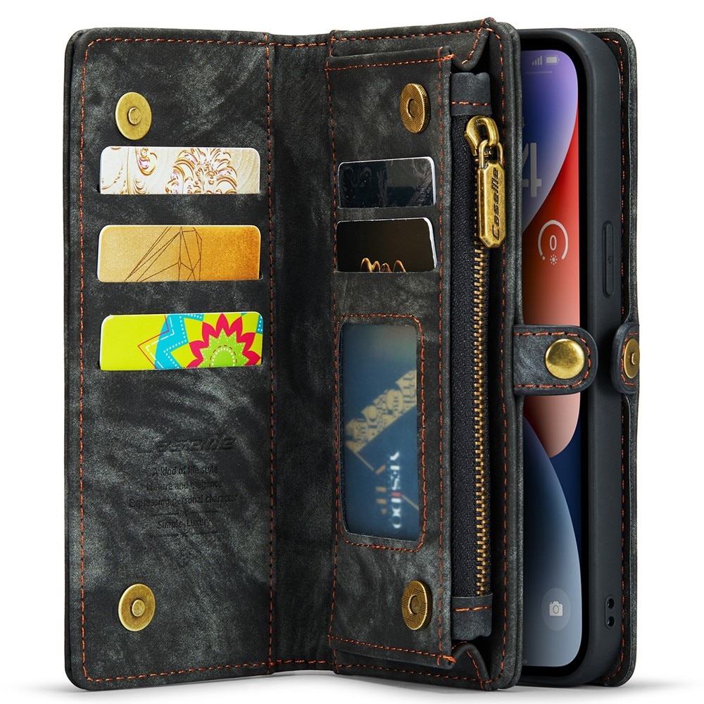 Cover portafoglio Multi-Slot iPhone 15 grigio