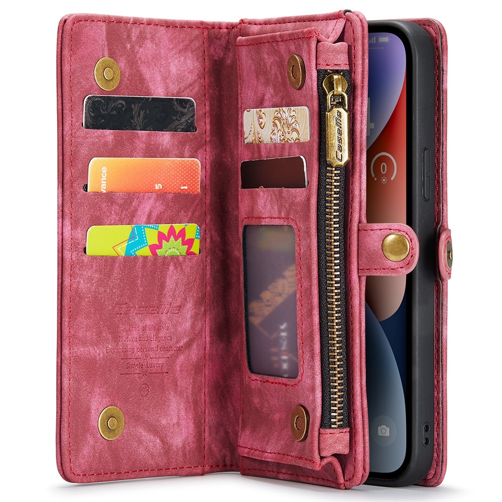 Cover portafoglio Multi-Slot iPhone 15 Rosso