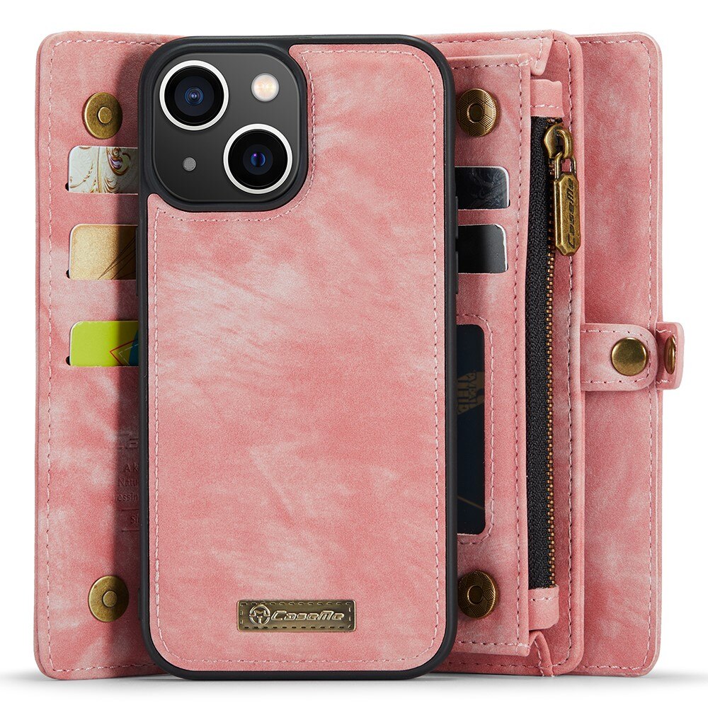 Cover portafoglio Multi-Slot iPhone 15 rosa