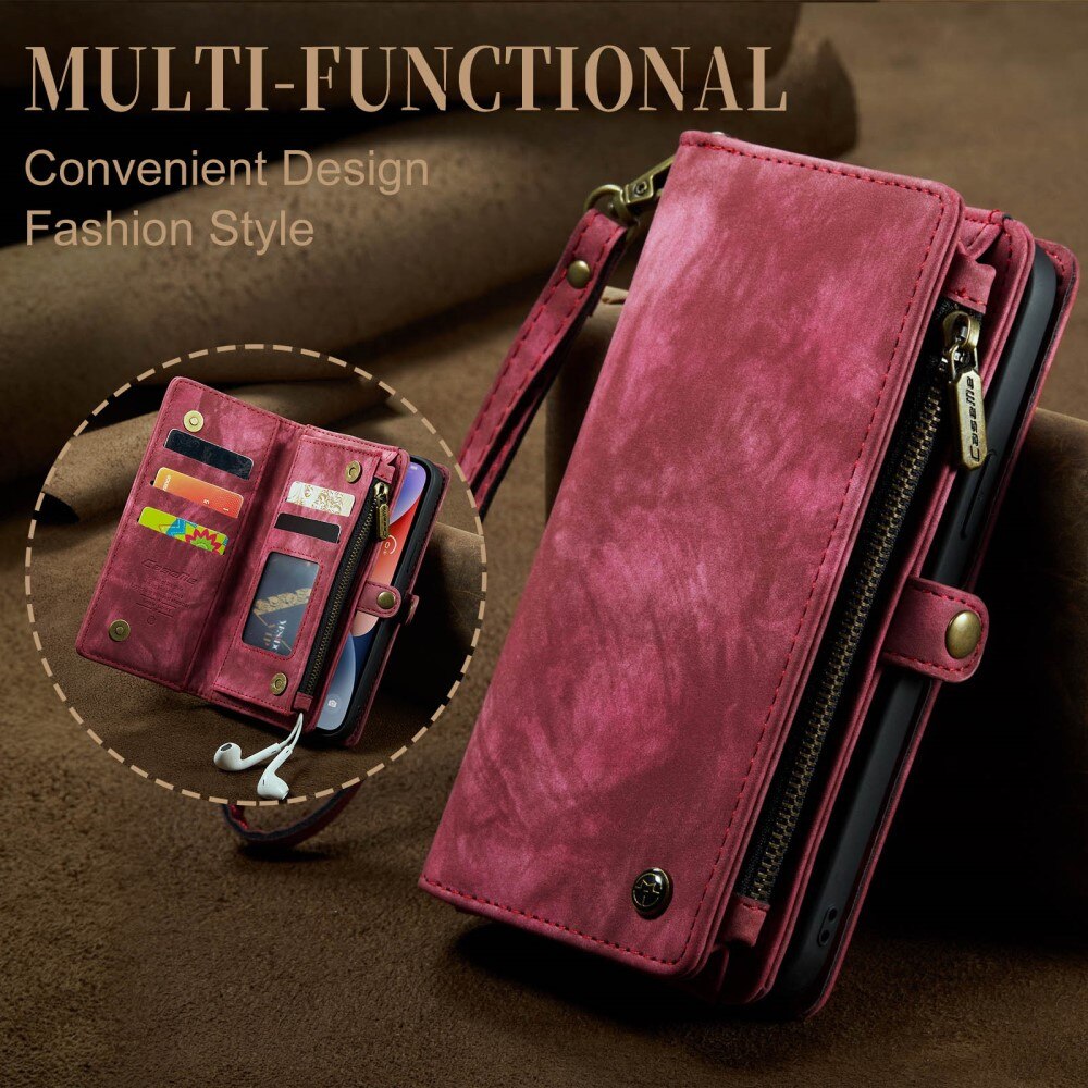 Cover portafoglio Multi-Slot iPhone 15 Plus Rosso