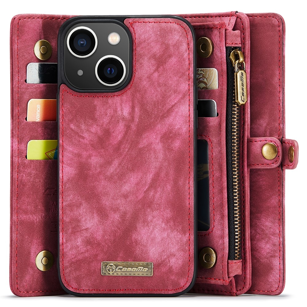 Cover portafoglio Multi-Slot iPhone 15 Plus rosso
