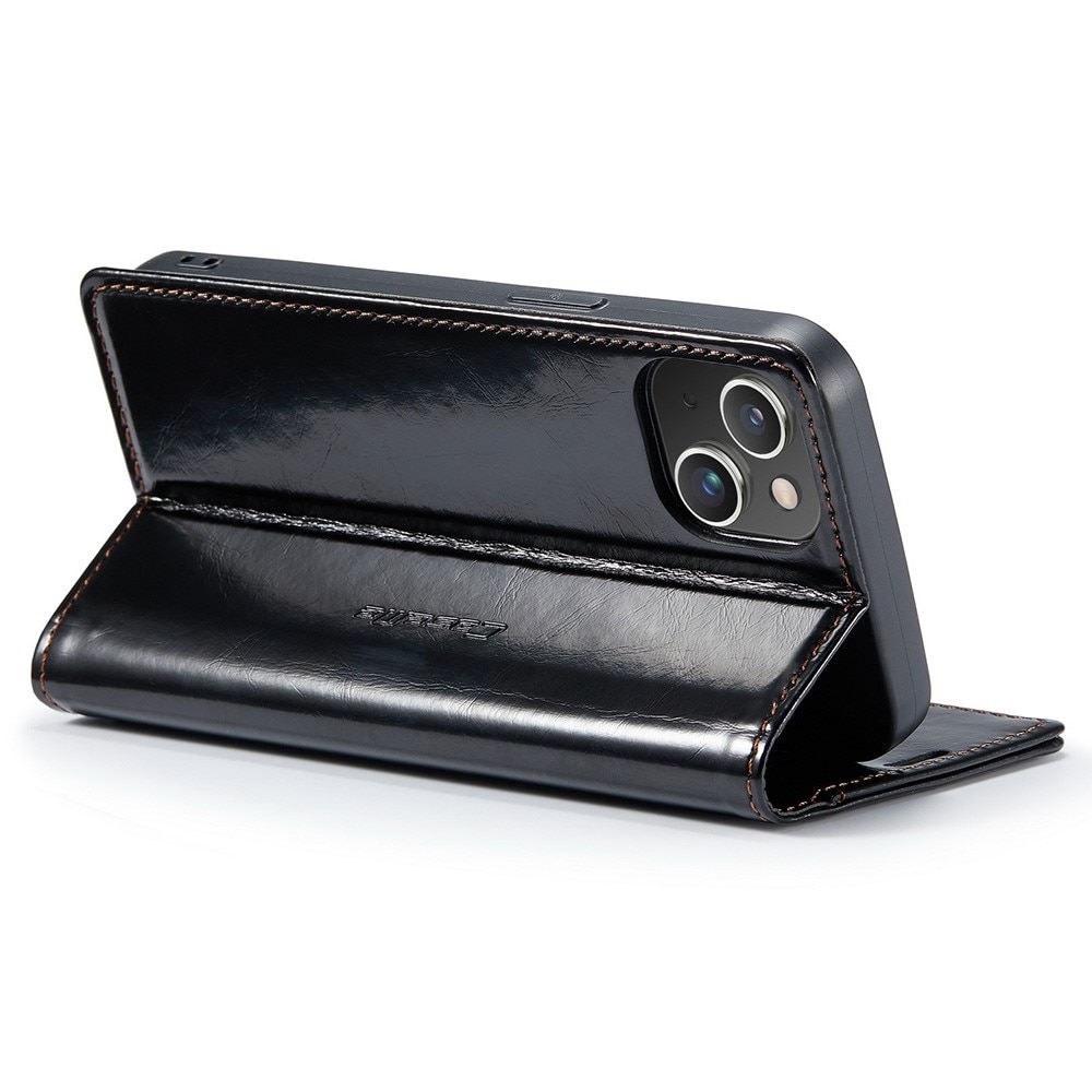 Custodia in pelle iPhone 15 nero