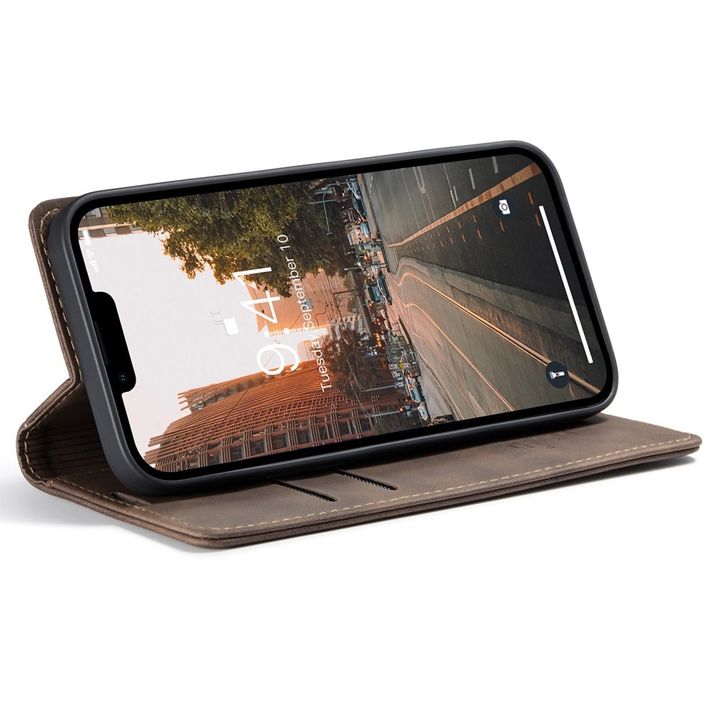 Custodie a portafoglio sottili iPhone 15 Pro Marrone