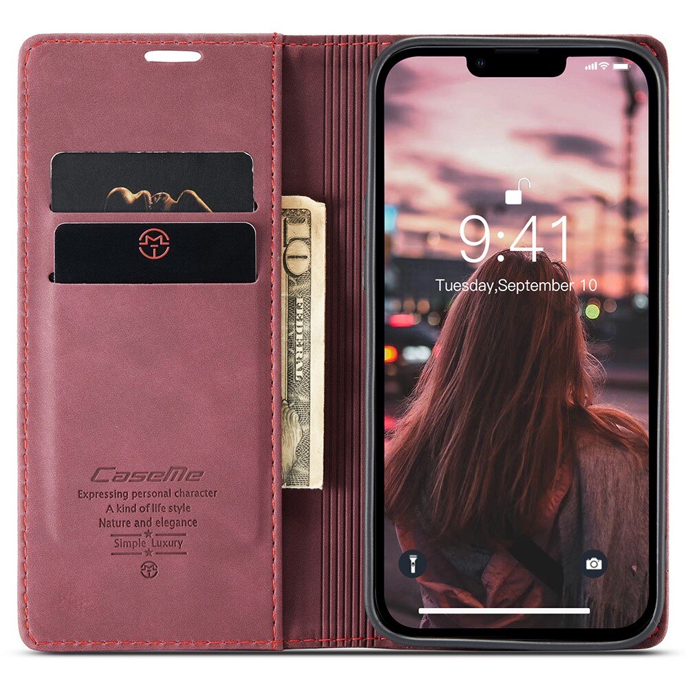 Custodie a portafoglio sottili iPhone 15 Pro Rosso