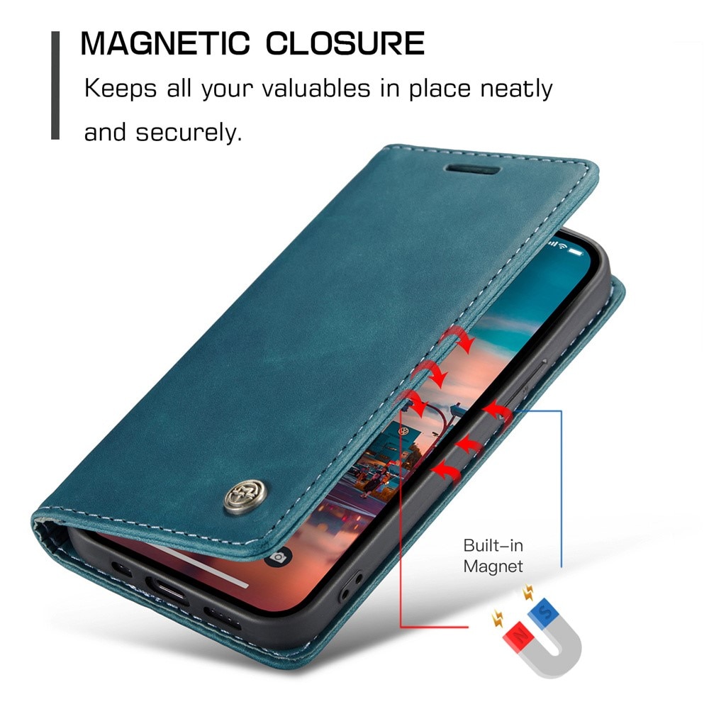 Custodie a portafoglio sottili iPhone 15 Plus blu