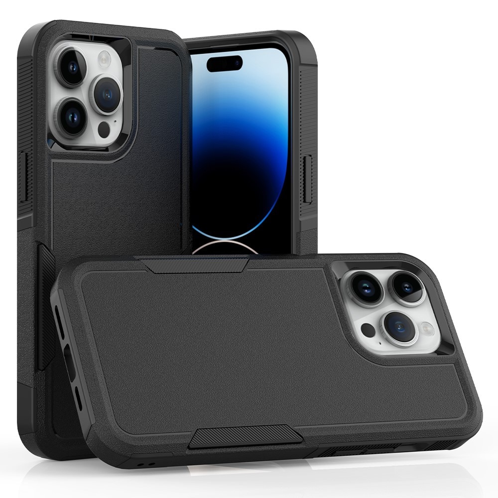 Cover ibride Off-road iPhone 15 Pro Max, nero