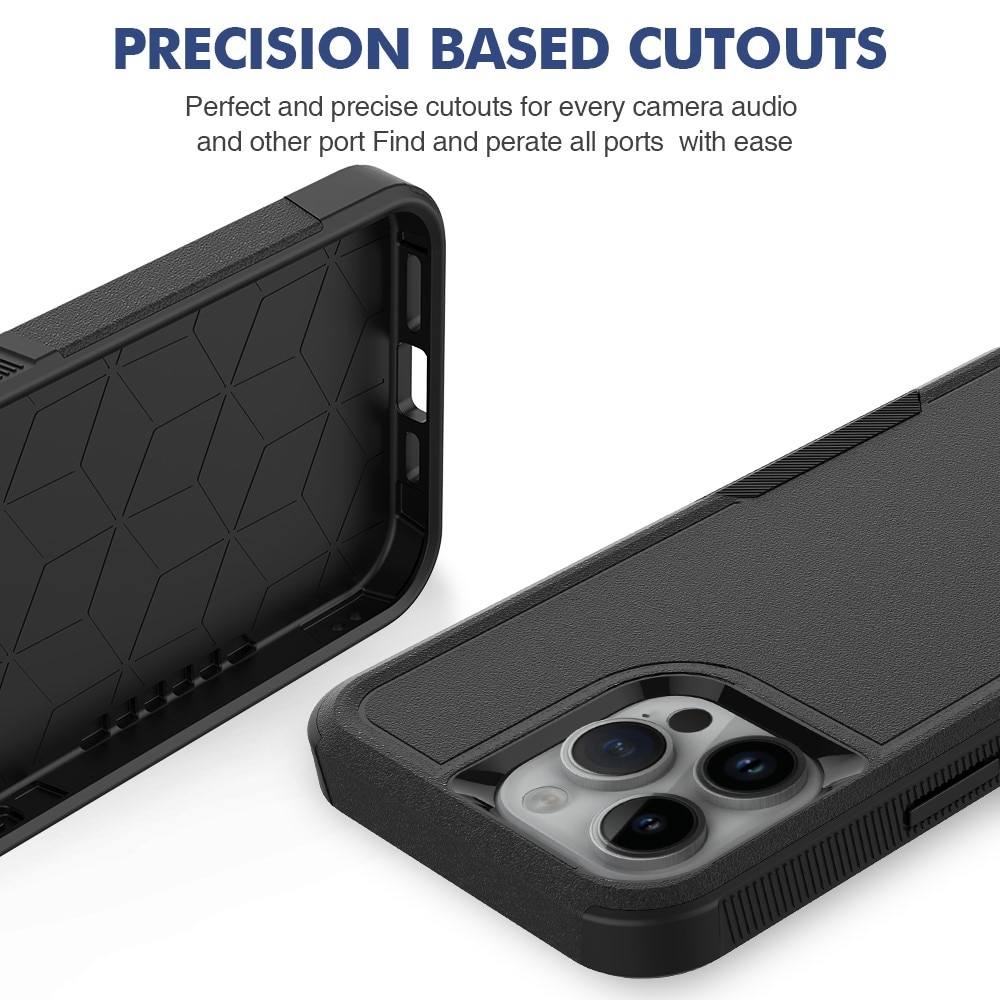 Cover ibride Off-road iPhone 15 Pro Max, nero