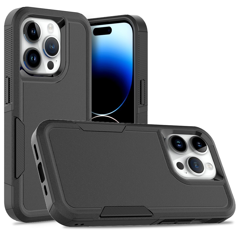 Cover ibride Off-road iPhone 15 Pro, nero