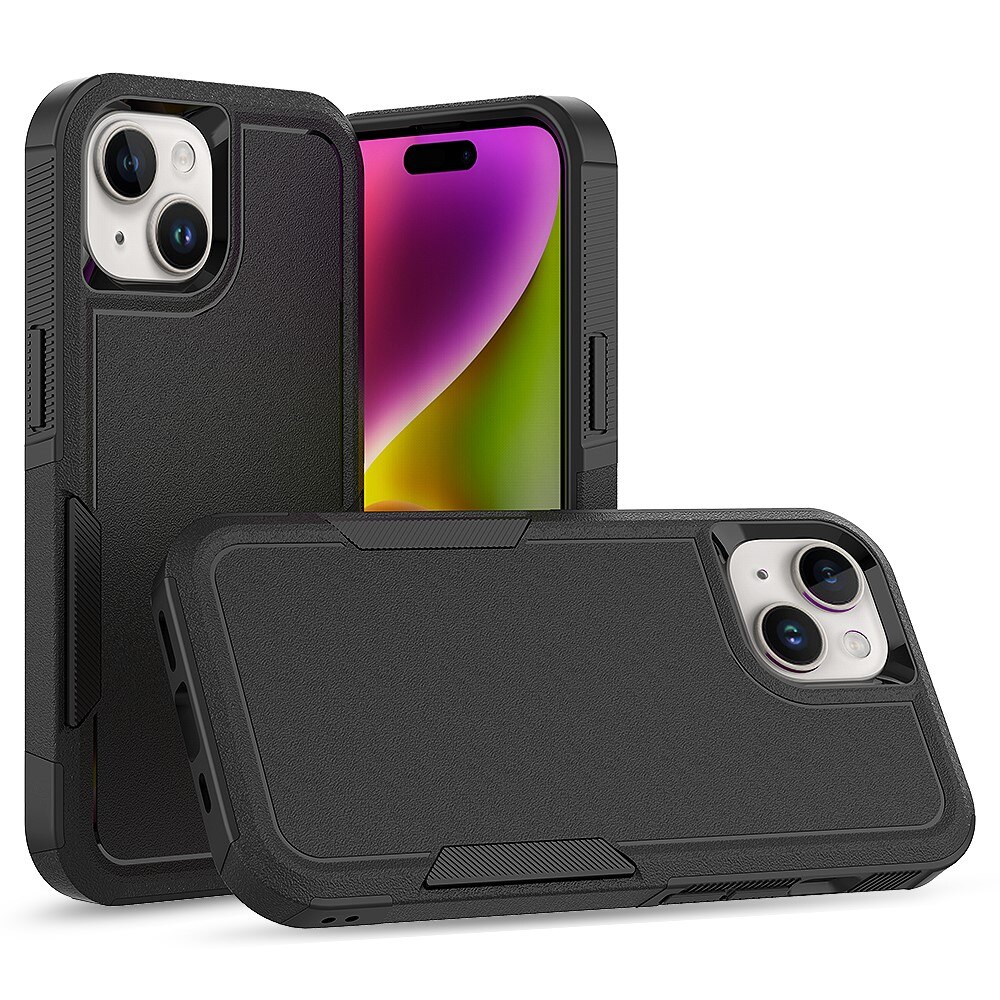 Cover ibride Off-road iPhone 15, nero