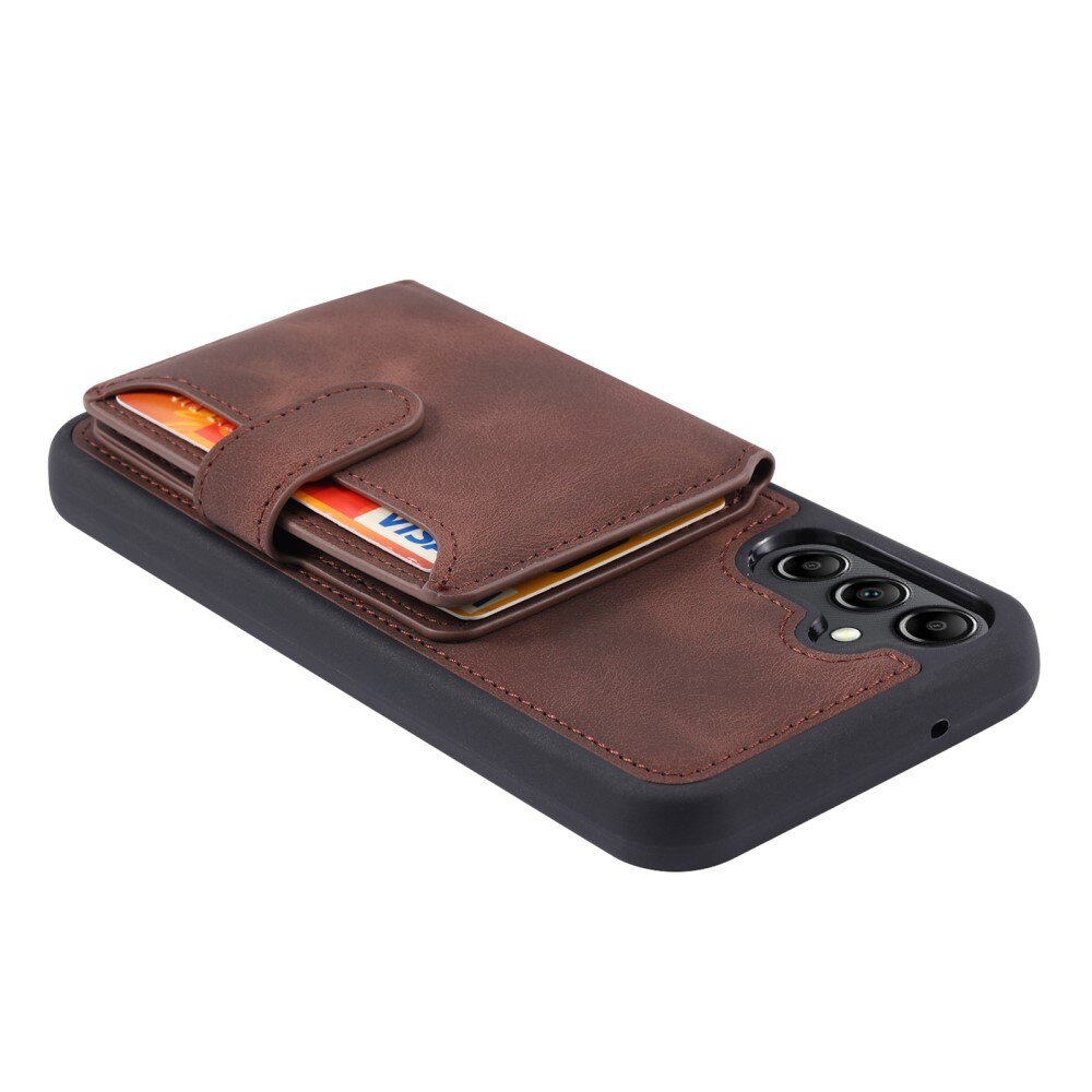 Cover con portacarte Multi-slot anti-RFID Samsung Galaxy S23 FE marrone