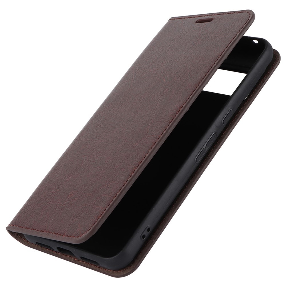 Cover Portafoglio in vera pelle Google Pixel 8 Pro marrone scuro