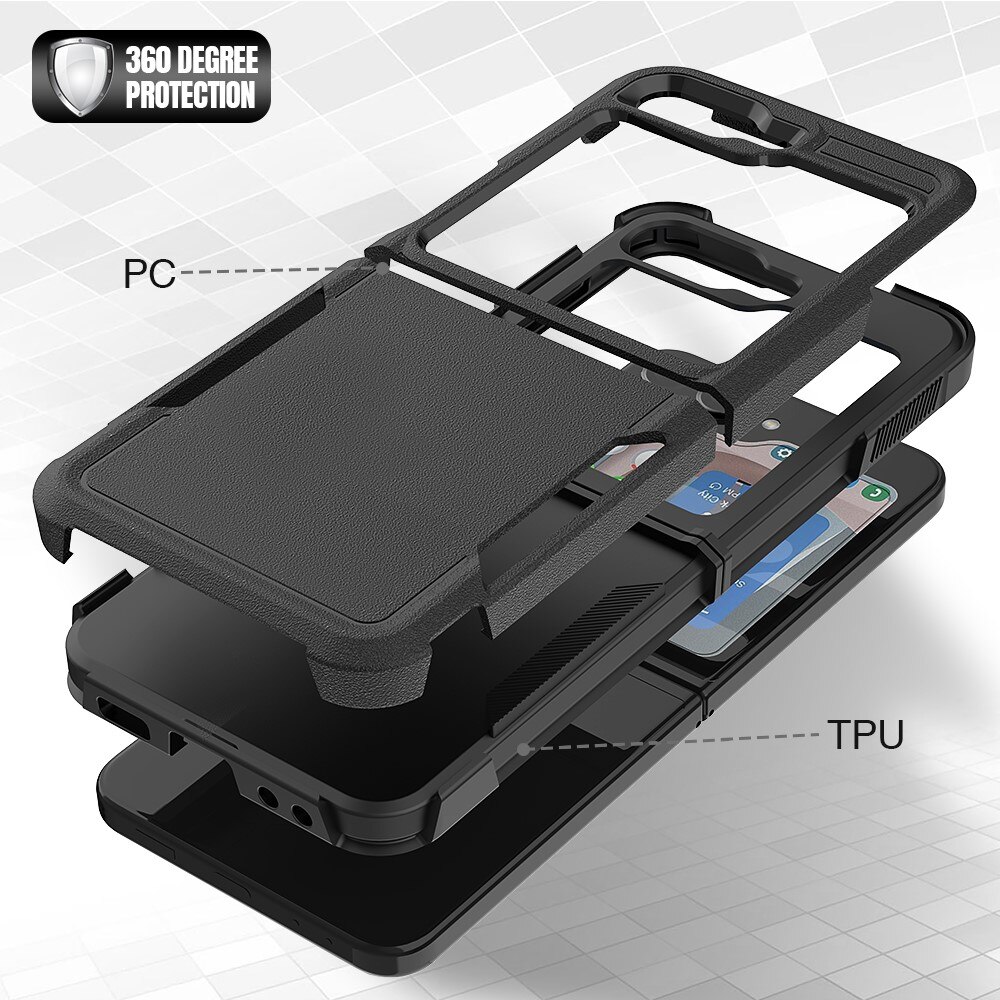 Cover ibride Off-road Samsung Galaxy Z Flip 5, nero