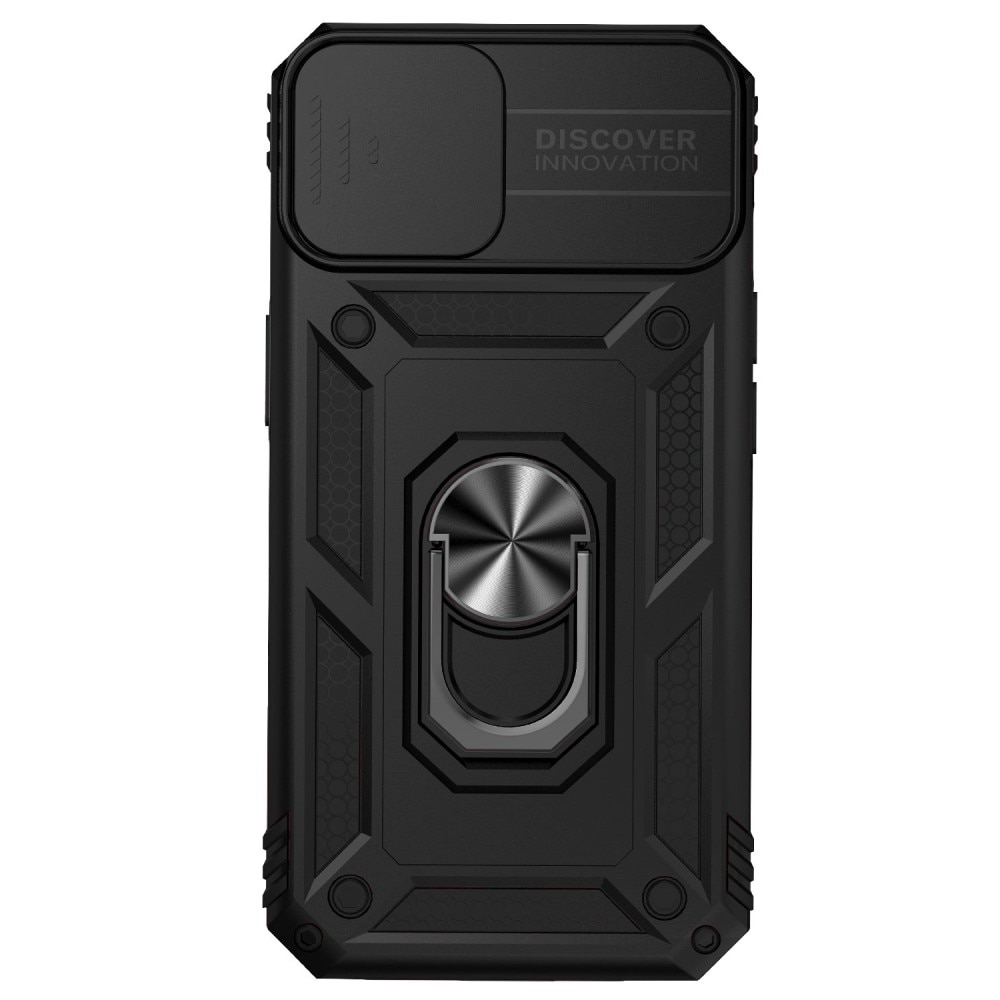 Cover ibride con anello e protezione fotocamera iPhone 15 Plus nero